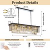 ALOADECOR 12-Light Modern Fringe Crystal Chandelier for Dining Room with Crystal Accents - 4 of 4
