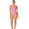 Women's Shibori Geo Classic Lingerie Maillot One Piece Swimsuit - 3 of 4