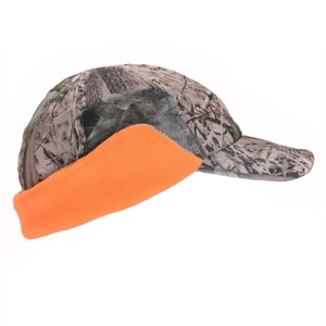 MUK LUKS Quietwear Unisex Reversible Spandex/Fleece Visor Cap, Adventure/Blaze, One Size Fits Most - 1 of 3