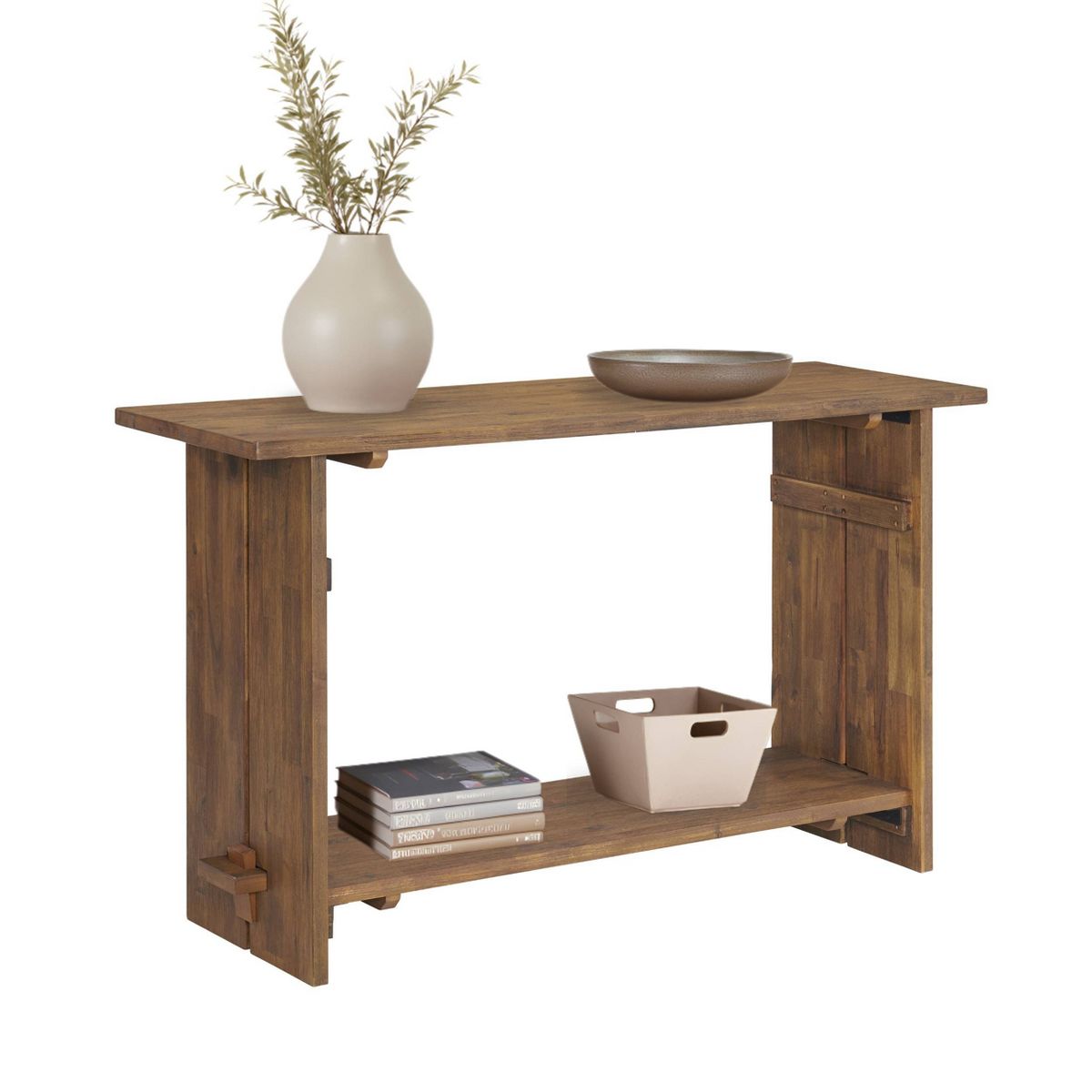 Alaterre Furniture 52" Rectangular Entryway Table with Storage - thumbnail 8