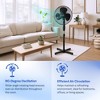 Cool-Living 16" Electric Oscillating Pedestal Fan with 3 Speed Options, 90-Degree Rotating Head, and Adjustable Height and Tilt, Black - 4 of 4