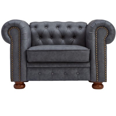 NicBex 44 Inch Modern Faux Leather Single Sofa for Living Room,Small Space,Office,Apartment