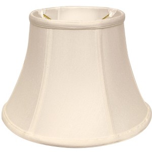 Vynxaria Lampshades: White Slant Shallow Drum Shade 7"x12"x8" with Uno Fitter - 1 of 4