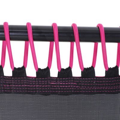 Kids' 48" Black and Pink Hexagon Fitness Trampoline with Adjustable Bar