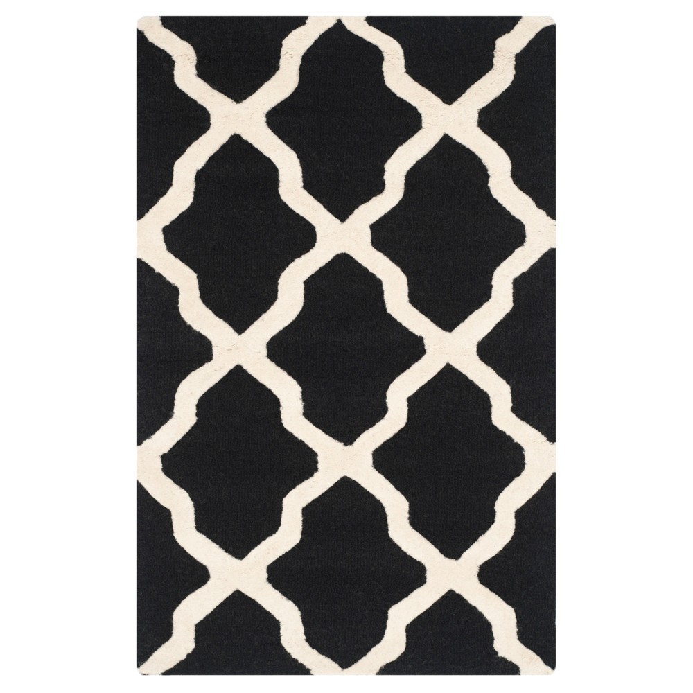 Maison Textured Rug - Black / Ivory (2'6inX4') - Safavieh