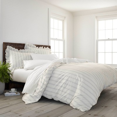 Twin 2pc Brooke Comfort Wash Comforter Set Gray - EcoPure