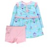 RuffleButts Girls UPF50+ Active Long Sleeve Zip Flutter Dress & Bike Short Set - Once Upon a Castle, 10 - 2 of 2