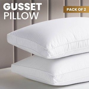 Utopia Bedding 2pk Gusseted Bed Pillows for Sleeping White - 1 of 4