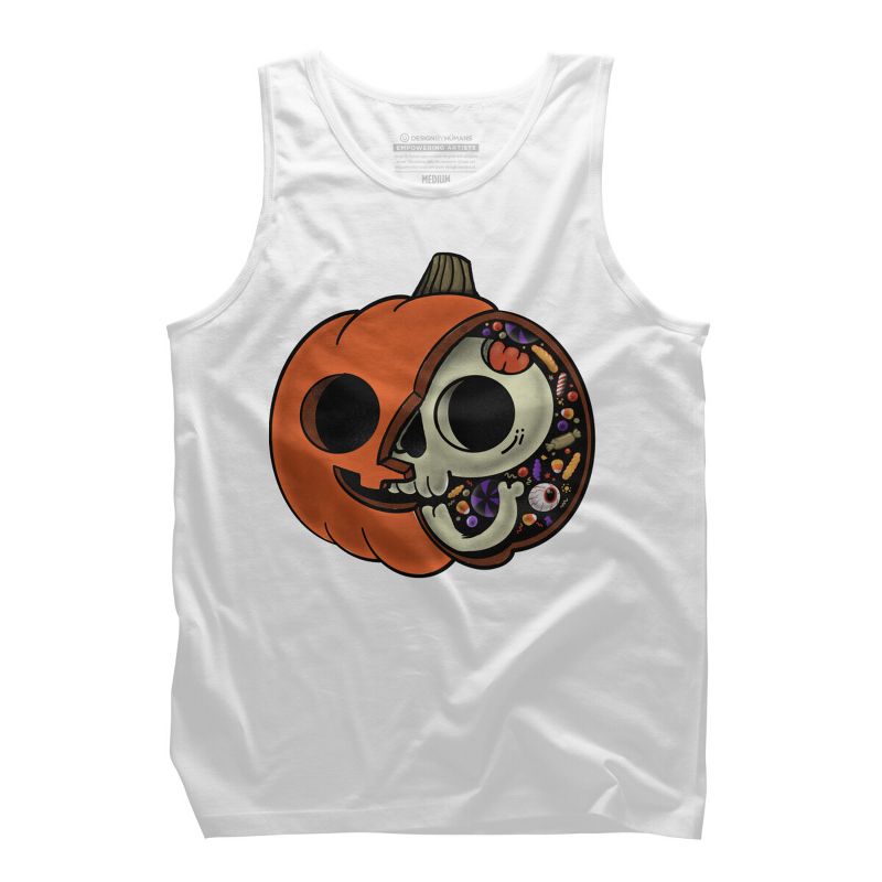 Men's Design By Humans Halloween Anatomy By ppmid Tank Top, 1 of 3