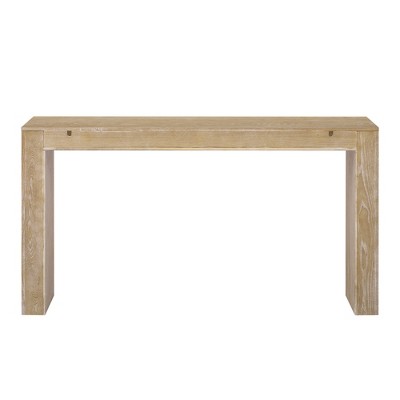 Dexmalle Waterfall Design Farmhouse Console Table with 2 Concealed Drawers