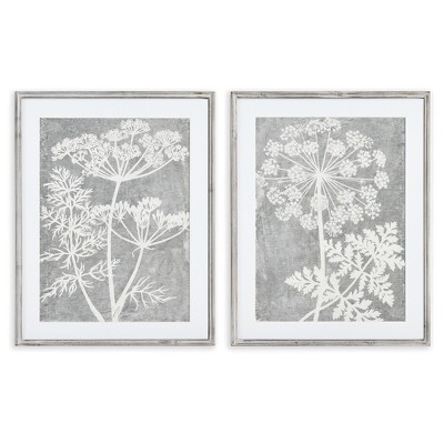 Plum & Post Blooming Queen Anne's Lace Prints, Set Of 2