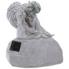 Northlight 9.25" Gray Solar Powered "Welcome to Our Garden" Angel Outdoor Garden Statue - 4 of 4