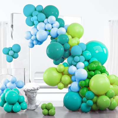 PartyWoo Balloon Garland Green Shades 36 18 12 10 5 Inch 100 pcs