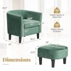 Costway Barrel Chair with Ottoman Footrest Curved Backrest Armrests Removable Seat Cushion - 3 of 4