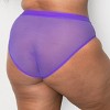 Curvy Couture Women's Mesh High Cut Brief Panty Sunset Glow - 2 of 4