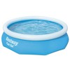 Bestway 10 Foot x 30 Inch Fast Set Inflatable Ring Round Above Ground Swimming Pool with Filter Pump, Cartridge, and Durable Cover with Ropes - 2 of 4