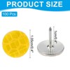 Unique Bargains Hunting Camping Hiking Trail Marking Glow Reflective Tacks 100 Pcs Yellow - 2 of 4