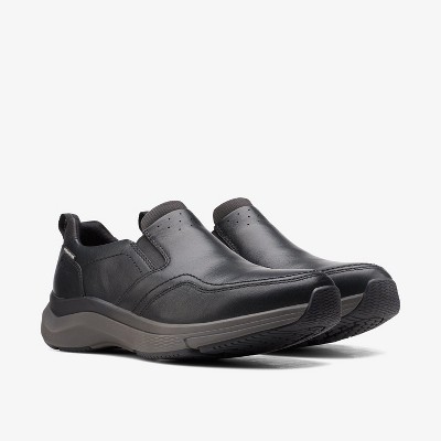 Clarks Mens Wave 2.0 Edge Black Leather Sneakers 10.5 Medium — фото 4