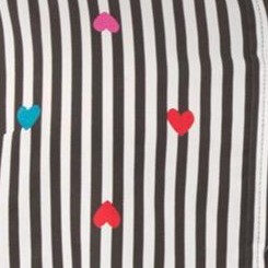 heart stripe black multi