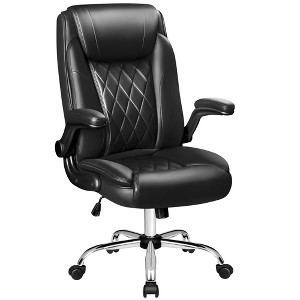 LACOO Faux Leather Executive Office Chairs with Adjustable Armrest - 1 of 4