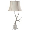 Adele Horn Table Lamp (Set of 2) - 32.5 Inch Height - TBL4011 - Silver/Cream - Safavieh - 3 of 4
