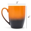 Elanze Designs In My Grandpa Era Two Toned Ombre Matte 10 ounce New Bone China Coffee Tea Cup Mug For Your Favorite Morning Brew, Orange and Black - image 4 of 4