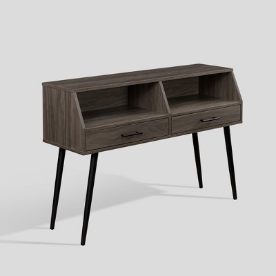 Modern 2 Drawer Angled Console Table - Saracina Home