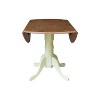 International Concepts 42" Round Dual Drop Leaf Pedestal Dining Table - 4 of 4