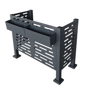 SEVOBAL Garden Fences and Gates Metal Privacy Fence Cover, Suitable for Conceal Air Conditioning Unites for Outdoor Units, Black, 46.25"*22.25"*35.25" - 1 of 4