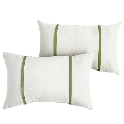 2pk Sorra Home Sunbrella Double Petite Flange Indoor Outdoor Throw Pillow Sets - image 1 of 4