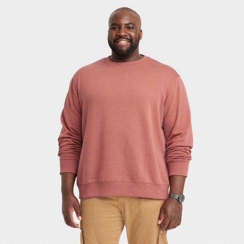 Men's Big u0026 Tall Regular Fit Crewneck Sweatshirt - Goodfellow u0026 Co™ Brown  5xlt : Target