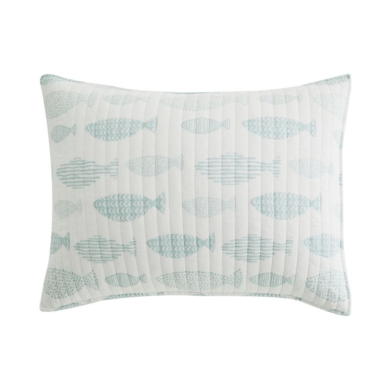 Aqua Breeze Quilt and Pillow Sham Set - Levtex Home, 3 of 6