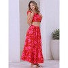 INSPIRE CHIC Women's Summer 2 Piece Outfits Floral Tank Top and Maxi Skirt Set - 3 of 4