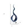 HomeRoots 19" Blue and Green Murano Glass Modern Abstract Tabletop Sculpture - 3 of 4
