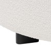 Baxton Studio Athena Modern and Contemporary Ivory Boucle Upholstered and Black Finished Wood Round Ottoman - 4 of 4