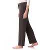 Rekucci Women’s Soft Knit Straight Leg Loungewear Pants with Pockets – Mid-Rise, Drawstring Waist, Relaxed Fit - 2 of 3
