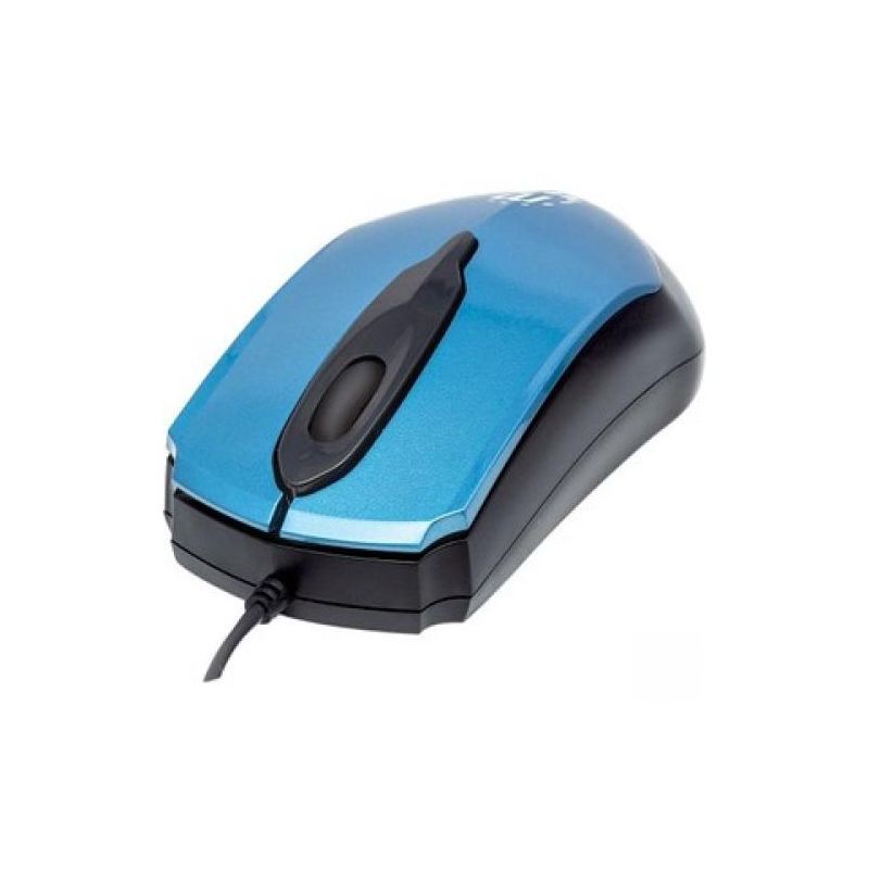 Manhattan Edge Optical USB Mouse - Optical - Cable - Black, Blue - USB - 1000 dpi - Scroll Wheel - 3 Button(s) - Symmetrical, 1 of 2