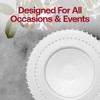 Smarty Had A Party White w/ Silver Pearl String Round Plastic Tableware Set - 120 Sets - 2 of 4