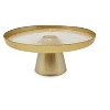 Classic Touch Glass Footed Cake Plate with Gold Rim - 2 of 4