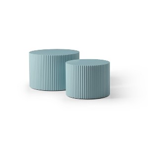 Dexmalle Candy-colored Handcraft Round Coffee Table Set of 2 - 1 of 4