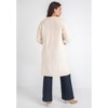 June + Vie by Roaman's Women's Plus Size Midi-Length Button-Down Cardigan - image 3 of 4