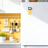 Unique Bargains Decorative Magnets Magnetic Fridge Sticker Irregular Shape Cat with Open Mouth Eating Ice Cream Polyvinyl Chloride 1Pc - 2 of 3