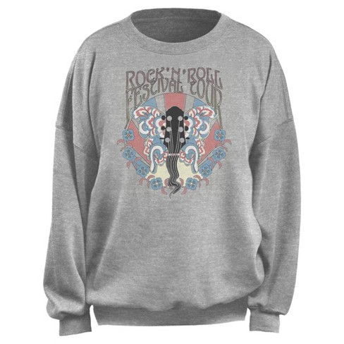 Junior's Lost Gods Rock N Roll Butterfly Sweatshirt - image 1 of 2