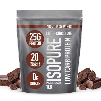 Isopure Low Carb Protein Powder - Dutch Chocolate - 1LB