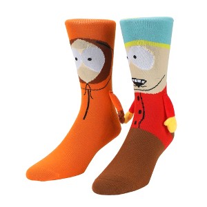 Southpark Cartman & Kenny Holding Hands Womens Casual Crew Socks - 1 of 4