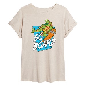 Women's - Teenage Mutant Ninja Turtles - So Board Oversized Graphic T-Shirt - 1 of 4