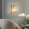 LNC Chanmoliria 5.9-in Luxury Glam Flush Mount Wall Light with Textured Glass Shade, Polished Gold Finish, 1-Light - 2 of 4