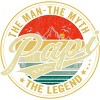 Men's Design By Humans Vintage Sunset Papi, The Man, Myth, Legend By COVI Tank Top - 2 of 2