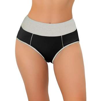 Allegra K Women's High Waist Tummy Control Color-Block Available in Plus Size Brief