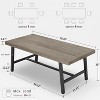 Industrial Dining Table for 6-8 People, 70.87" Long Wooden Kitchen Table with Sturdy Metal Frame for Dining room, Kitchen - 2 of 4